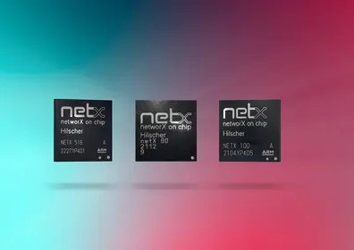 Chip multiprotocollo netX di Hilscher per automazione industriale e IoT, alta precisione e affidabilità.